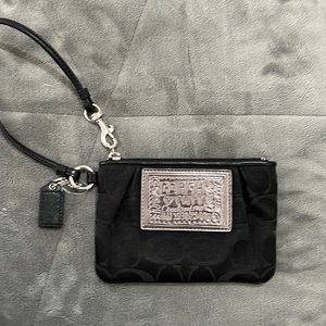 Coach black wristlet